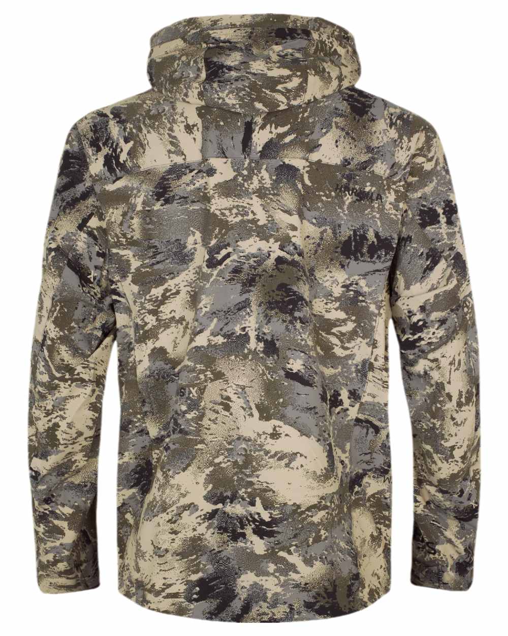 AXIS Mountain Coloured Harkila Mountain Hunter Expedition HWS Packable Jacket on white background #colour_axis-mountain