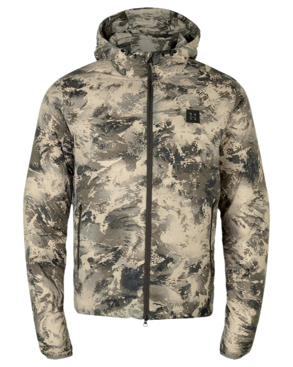 AXIS Mountain Coloured Harkila Mountain Hunter Expedition Packable Down Jacket on white background #colour_axis-mountain