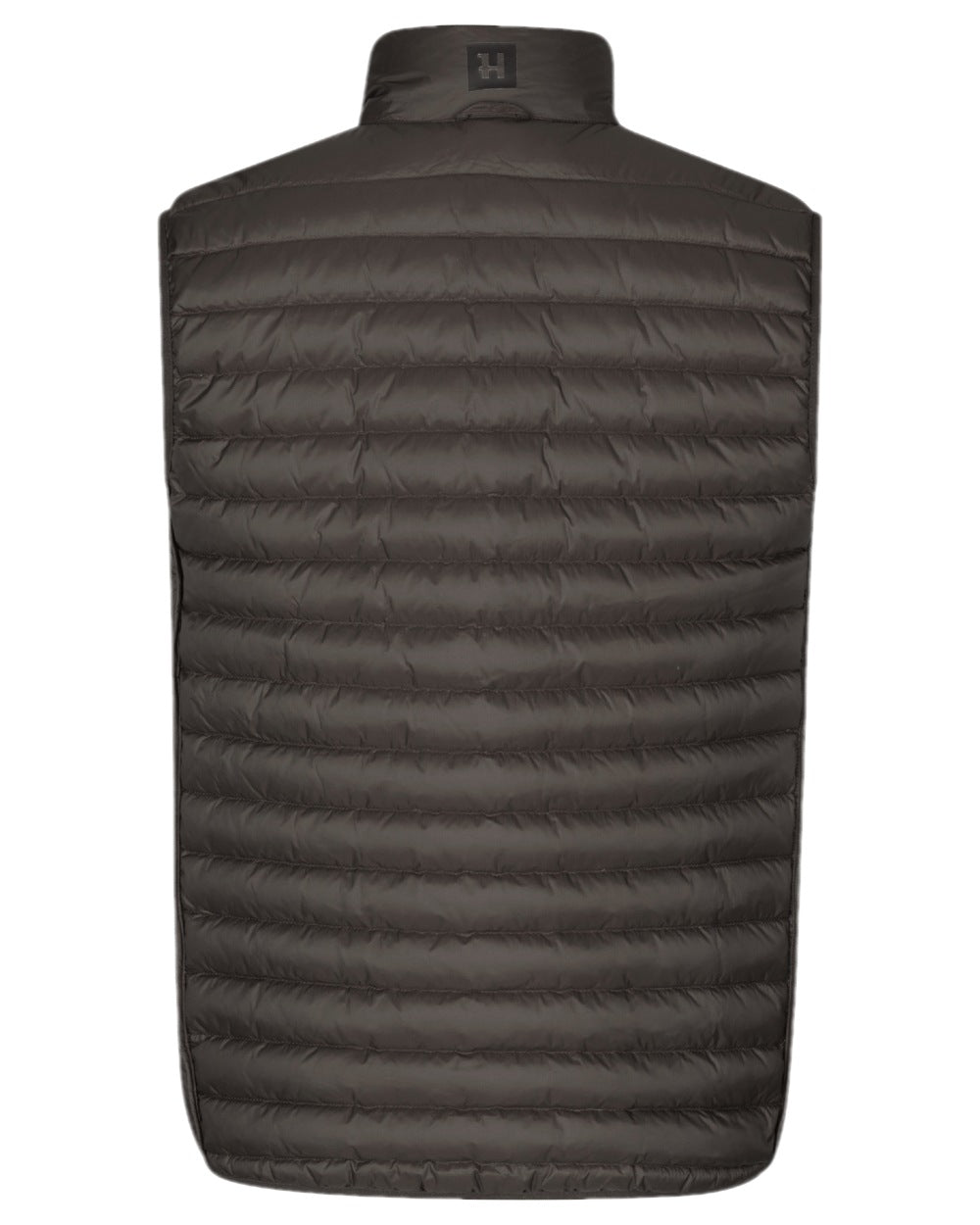 AXIS Mountain Shadow Brown Coloured Harkila Mountain Hunter Expedition Reversible Down Waistcoat on white background #colour_axis-mountain-shadow-brown