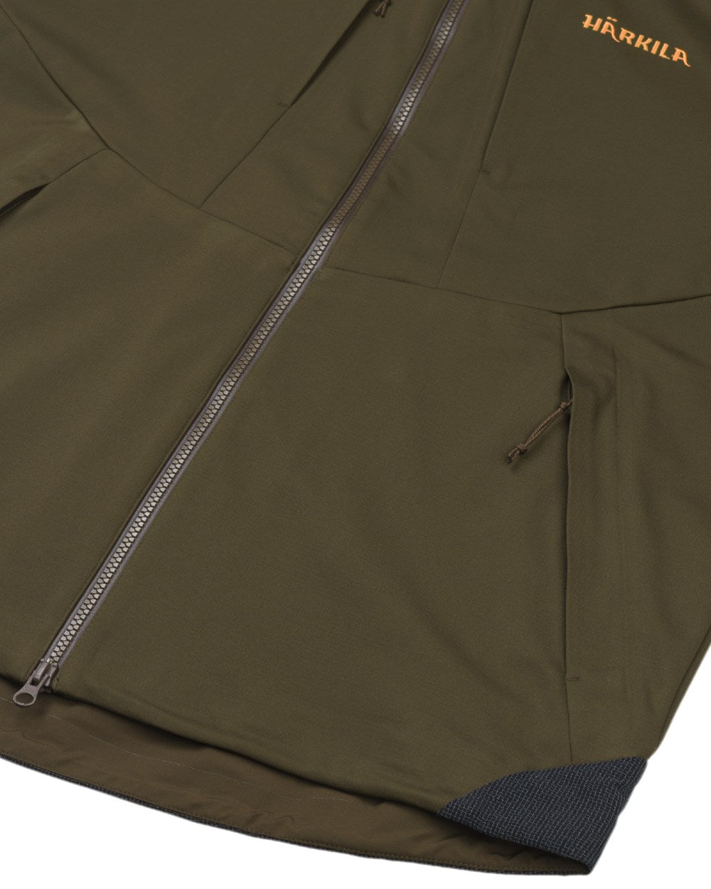Willow Green Coloured Harkila Mountain Hunter Hybrid Jacket on white background #colour_willow-green
