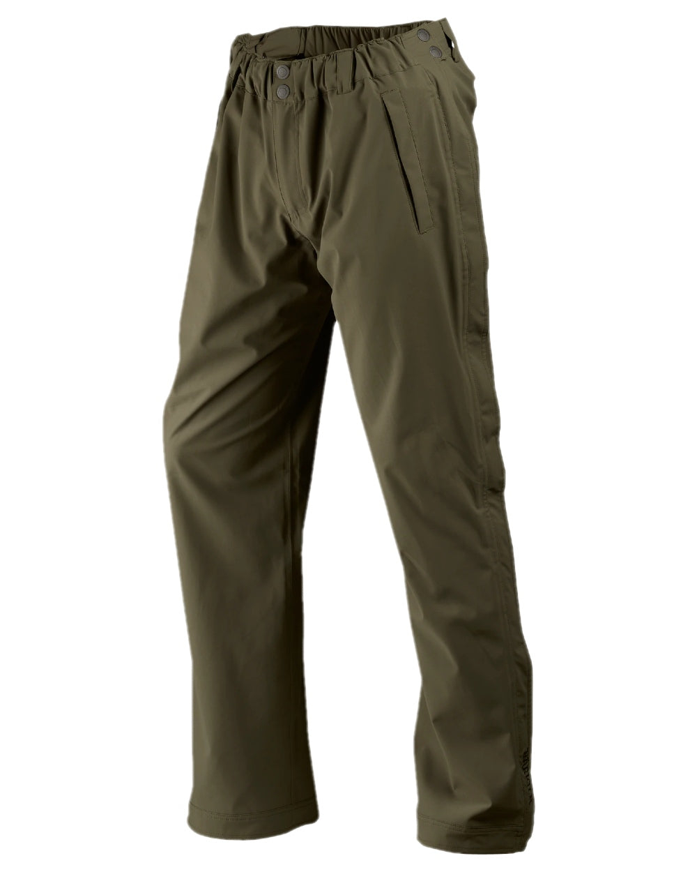 Willow Green Coloured Harkila Orton Overtrousers on white background #colour_willow-green