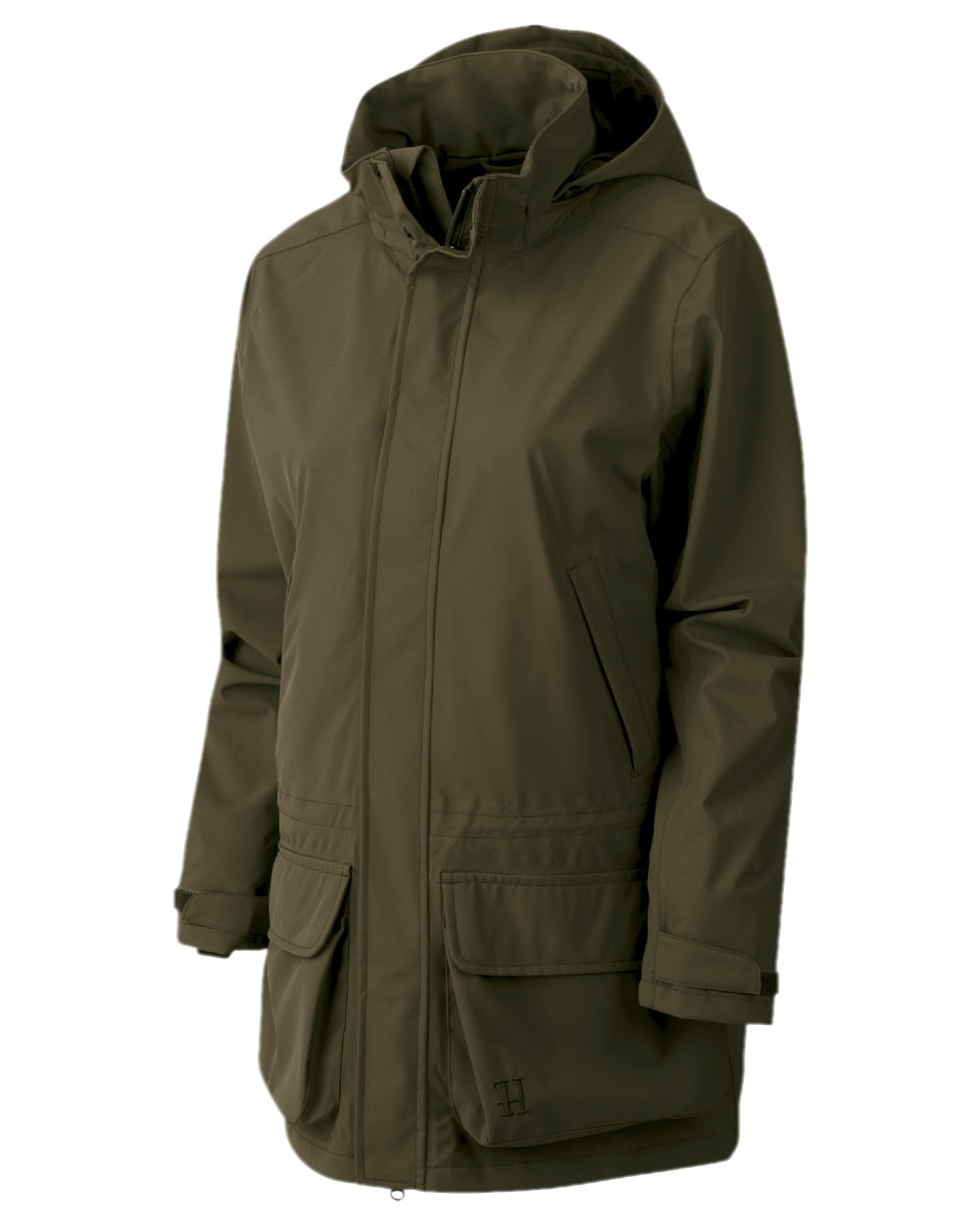 Willow Green Coloured Harkila Orton Packable Lady Jacket on white background #colour_willow-green