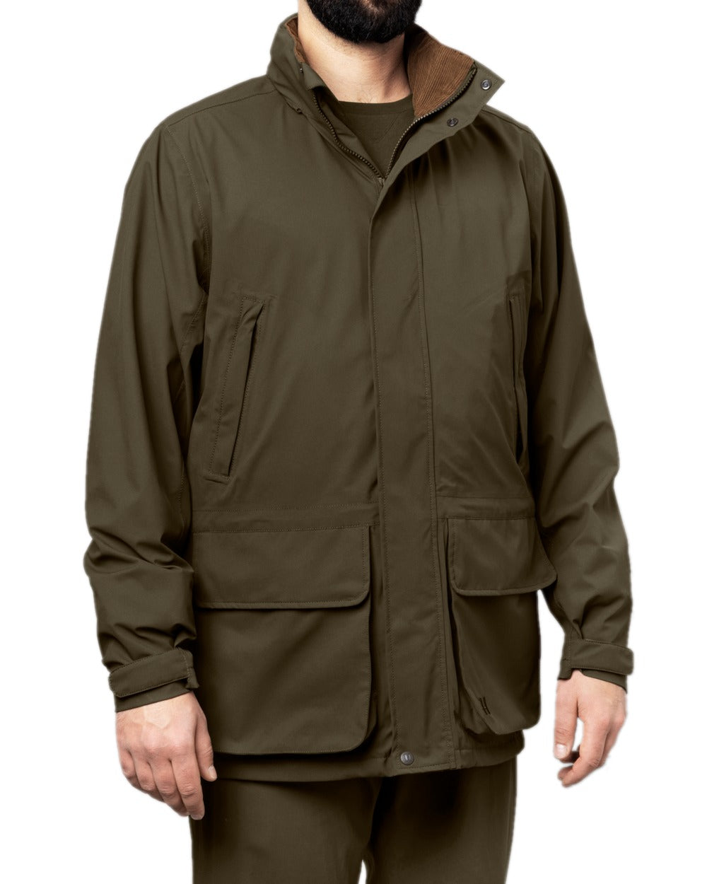 Willow Green Coloured Harkila Orton Tech HWS Jacket on white background #colour_willow-green