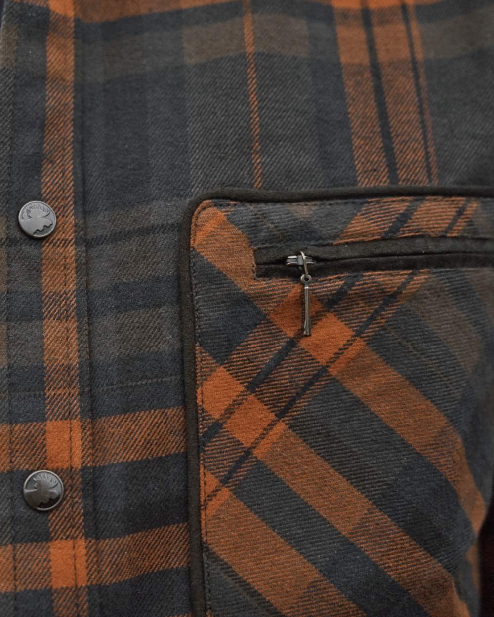 Bombay Brown Coloured Harkila Pajala Check Shirt on outdoor background #colour_bombay-brown