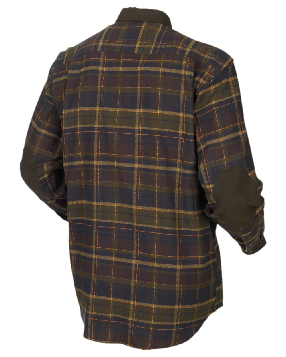 Mellow Brown Check Coloured Harkila Pajala Check Shirt on white background #colour_mellow-brown-check