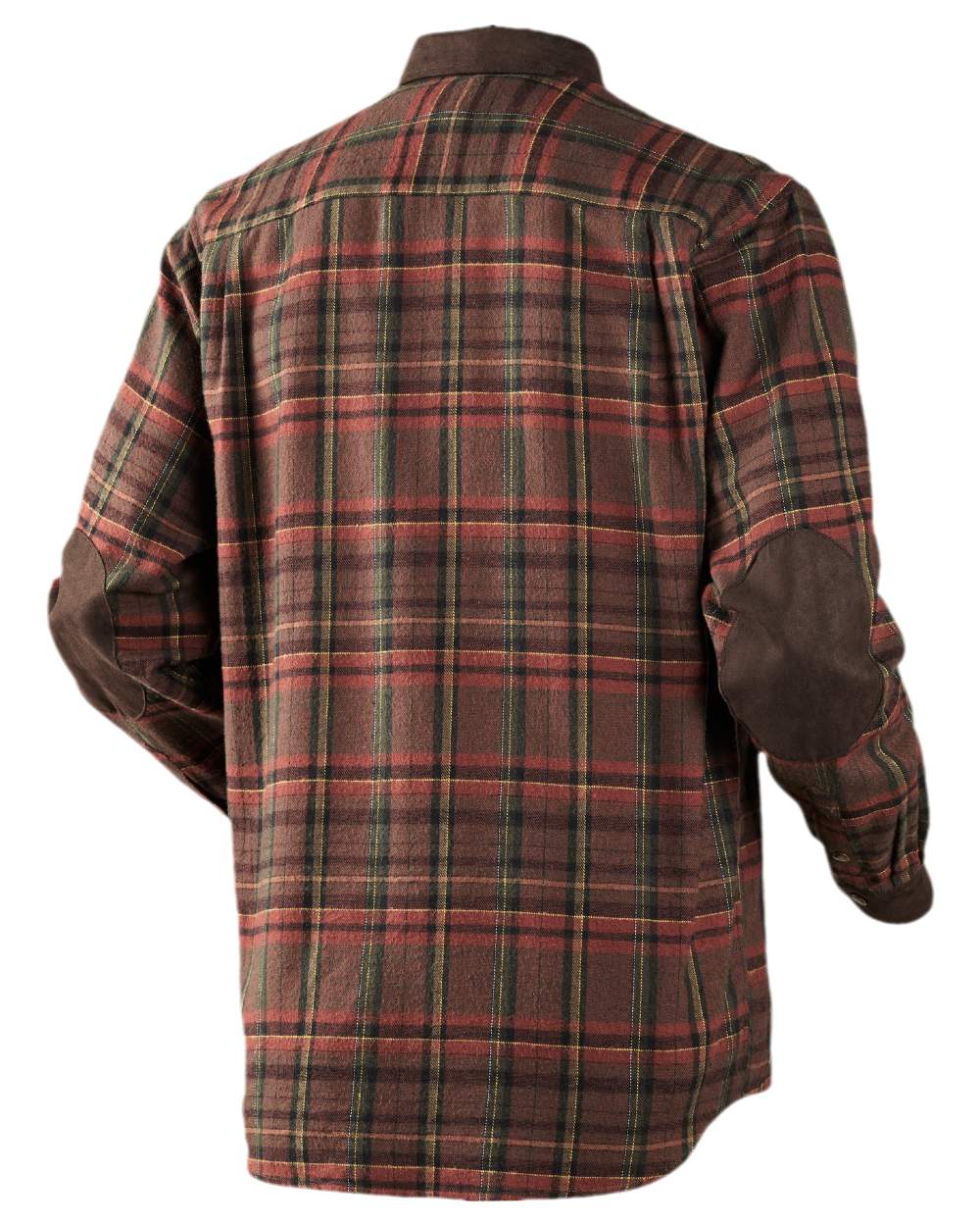 Red Check Coloured Harkila Pajala Check Shirt on white background #colour_red-check