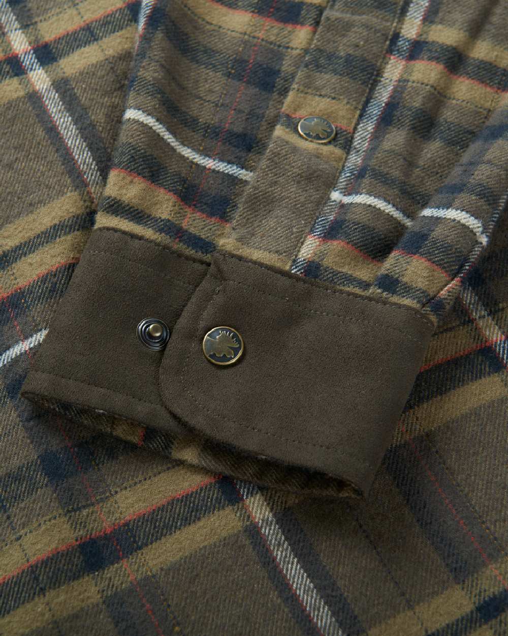 Willow Green Coloured Harkila Pajala Check Shirt on white background #colour_willow-green