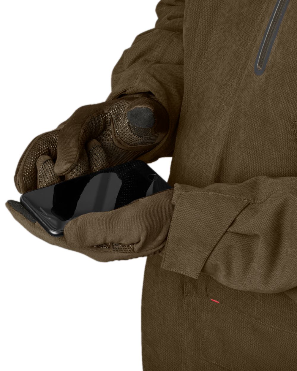 Willow Green Coloured Harkila Power Stretch Gloves on white background #colour_willow-green