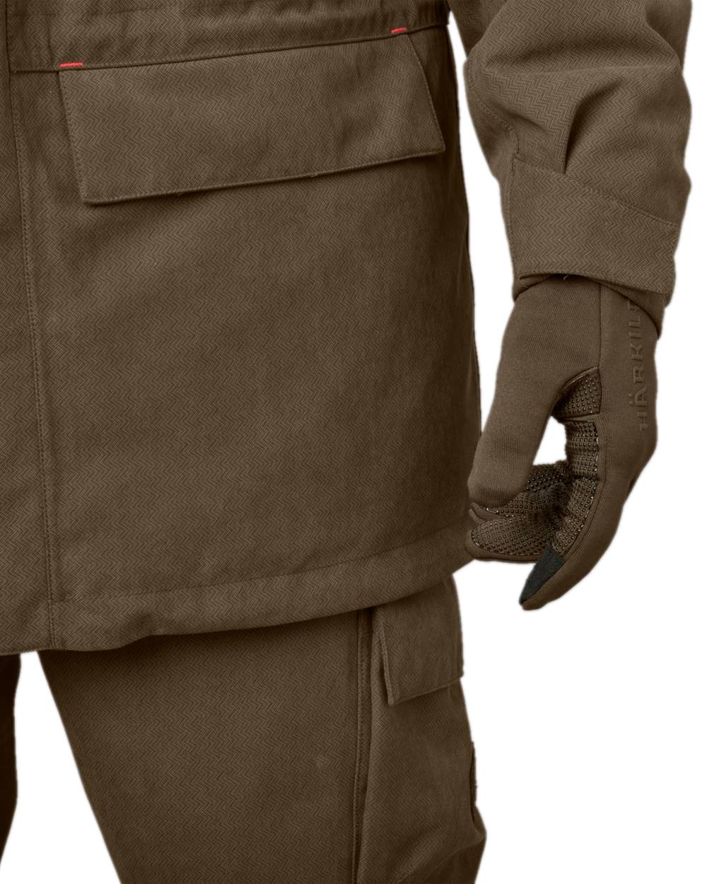 Willow Green Coloured Harkila Power Stretch Gloves on white background #colour_willow-green