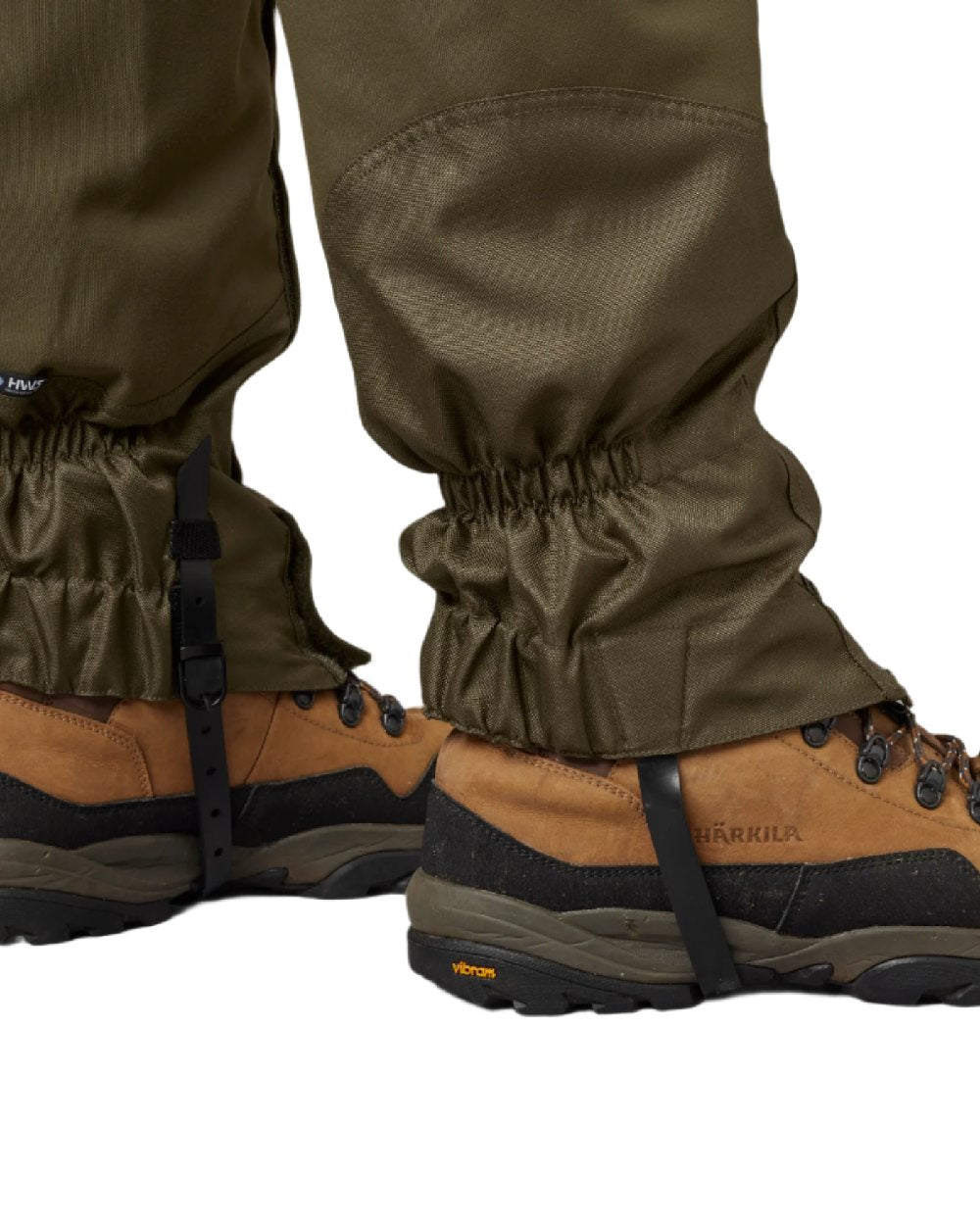 Willow Green Coloured Harkila Pro HWS Gaiters on white background #colour_willow-green