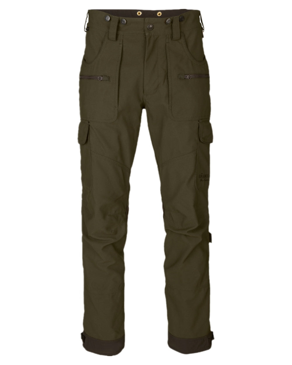 Willow Green Coloured Harkila Pro Hunter Endure Trousers on white background #colour_willow-green