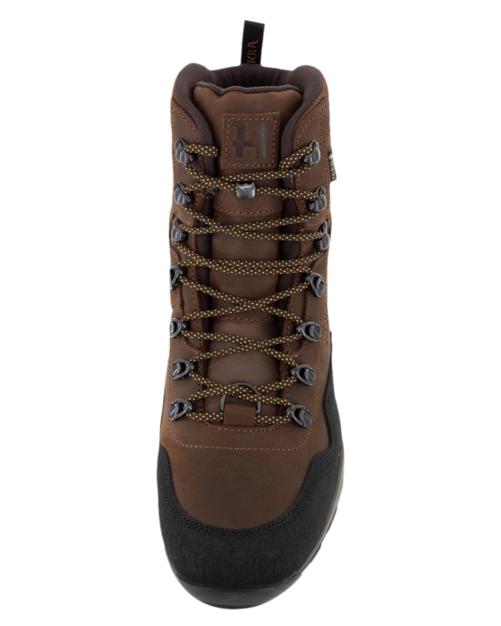 Chocolate Brown Coloured Harkila Pro Hunter Ledge 2.0 GTX Boots on white background #colour_chocolate-brown