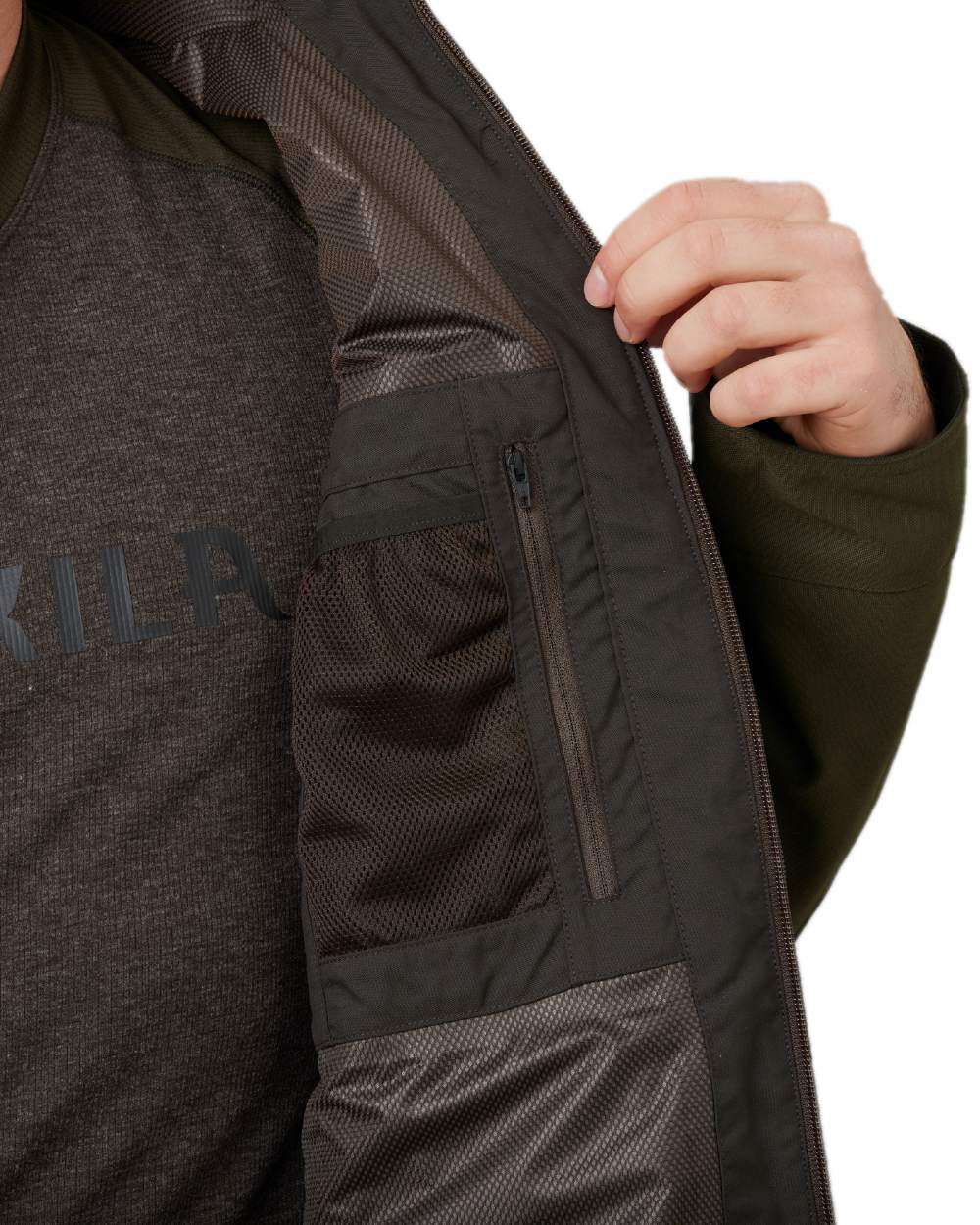 Willow Green Coloured Harkila Pro Hunter Move 2.0 GTX Jacket on white background #colour_willow-green