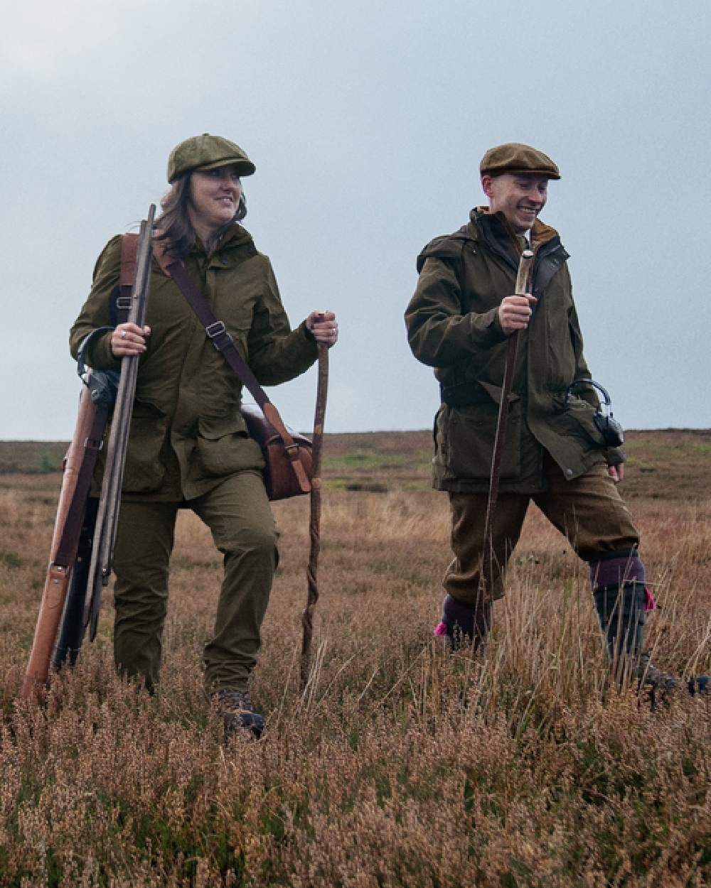 Willow Green Coloured Harkila Pro Hunter Shooting GTX Jacket on outdoor background #colour_willow-green