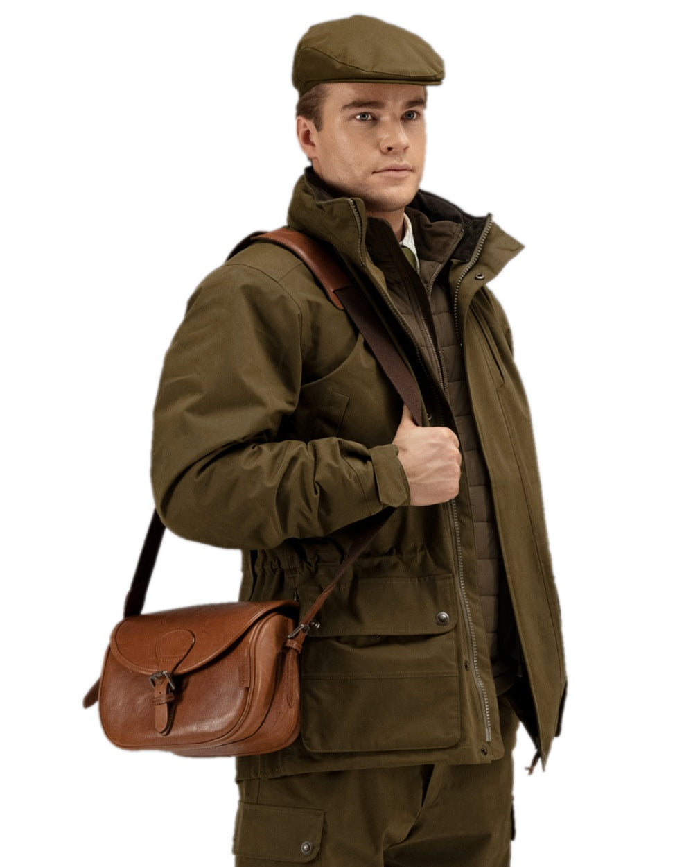Cognac Coloured Harkila Retrieve Cartridge Bag 125 Cartridges on white background #colour_cognac