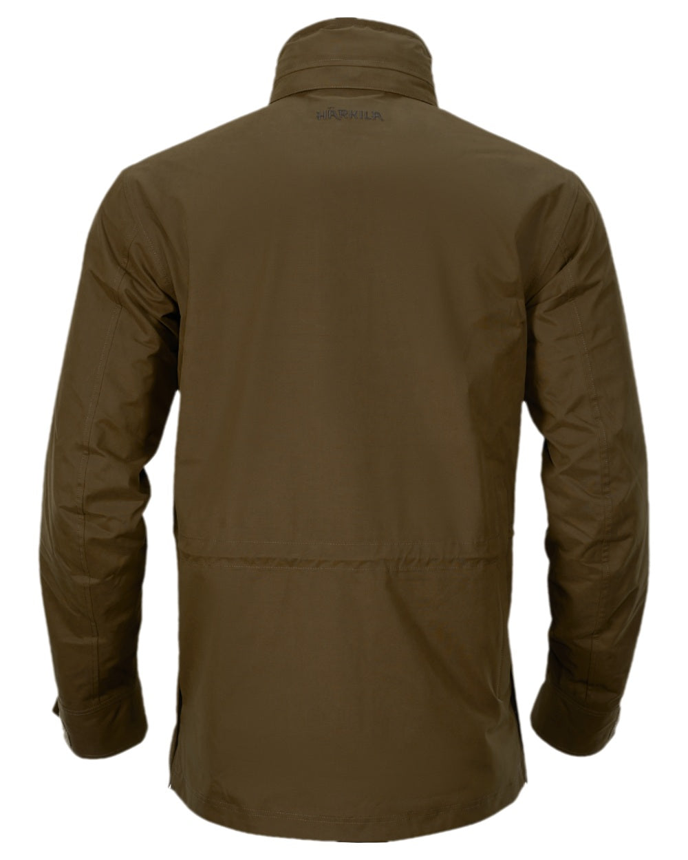 Warm Olive Coloured Harkila Retrieve Jacket on white background #colour_warm-olive