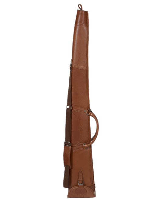 Cognac Coloured Harkila Retrieve Leather Shotgun Slip on white background #colour_cognac