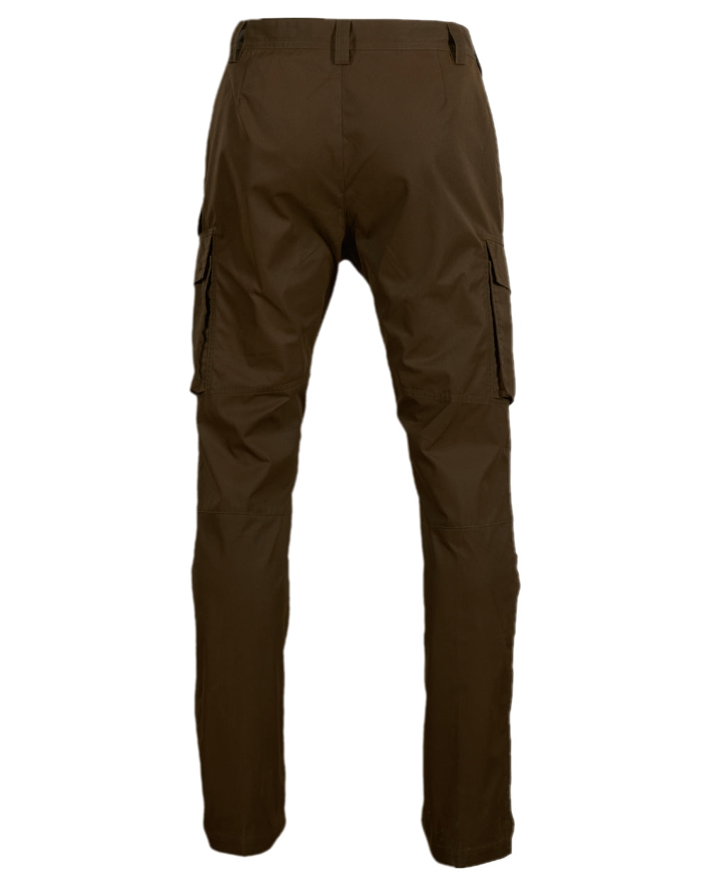 Dark Warm Olive Coloured Harkila Retrieve Light Trousers on white background #colour_dark-warm-olive