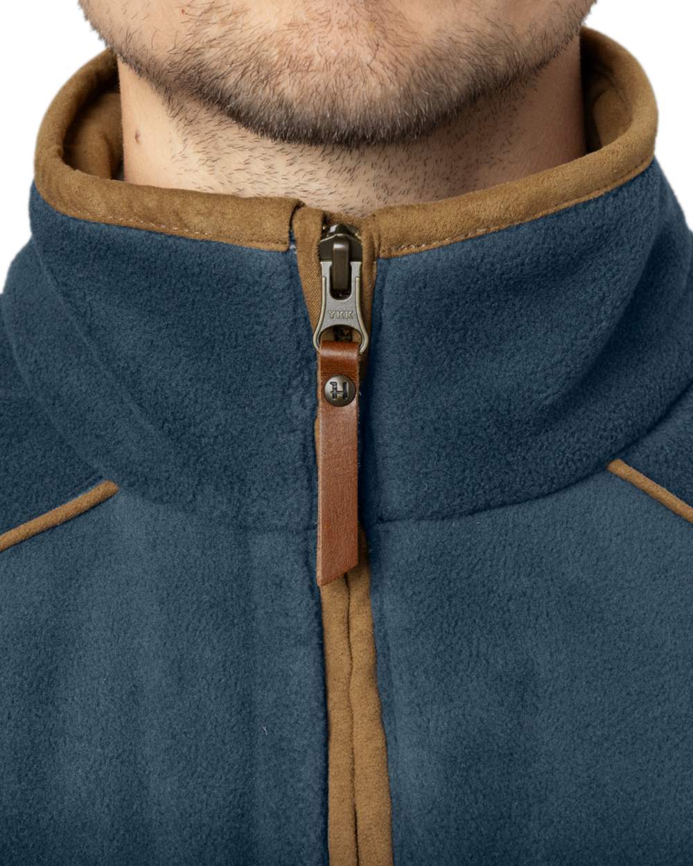 Blue Coloured Harkila Sandhem 200 Fleece Waistcoat on white background #colour_blue