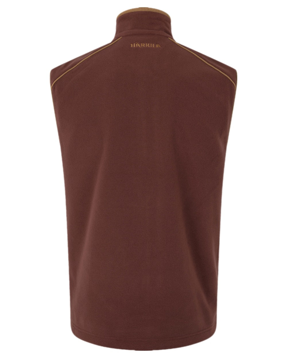 Burgundy Coloured Harkila Sandhem 200 Fleece Waistcoat on white background #colour_burgundy