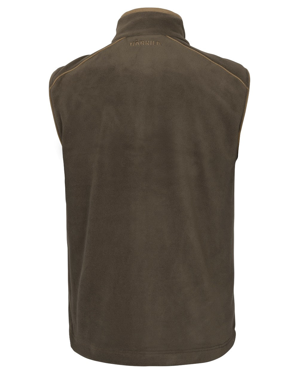 Demitasse Brown Coloured Harkila Sandhem 200 Fleece Waistcoat on white background #colour_demitasse-brown