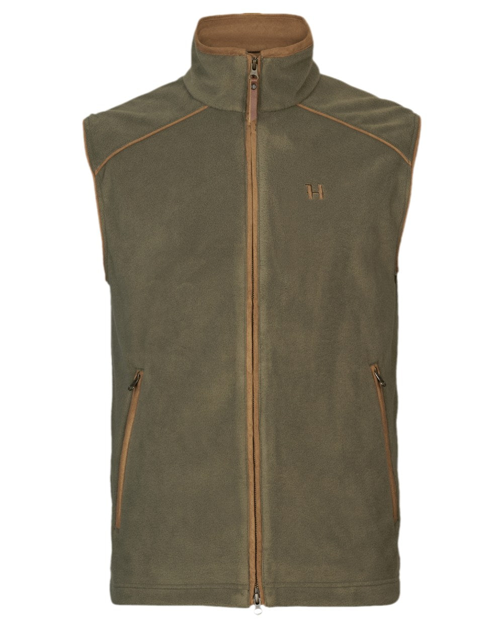 Grape Leaf Coloured Harkila Sandhem 200 Fleece Waistcoat on white background #colour_grape-leaf