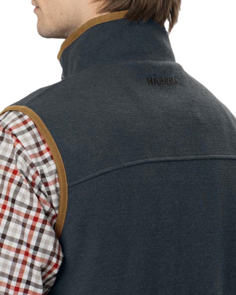 Dark Navy Coloured Harkila Sandhem Pro Waistcoat on White background #colour_dark-navy