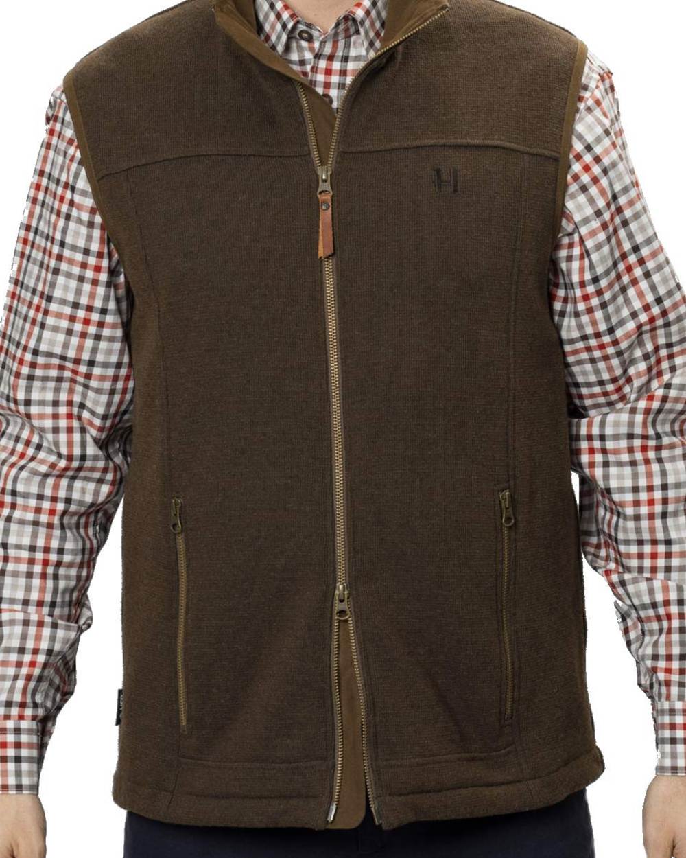 Forest Green Coloured Harkila Sandhem Pro Waistcoat on White background #colour_forest-green