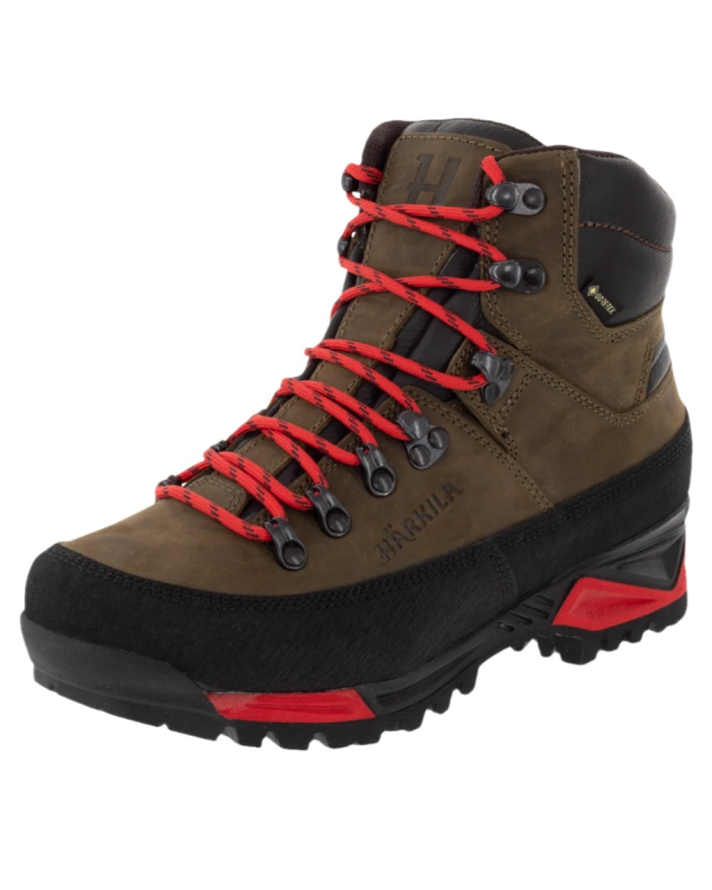 Willow Green Coloured Harkila Saxnas Womens GTX Boots on white background #colour_willow-green