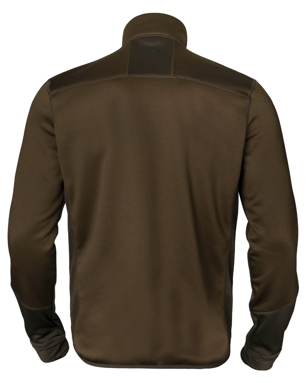 Willow Green Deep Brown Coloured Harkila Scandinavian Fleece Jacket on white background #colour_willow-green-deep-brown
