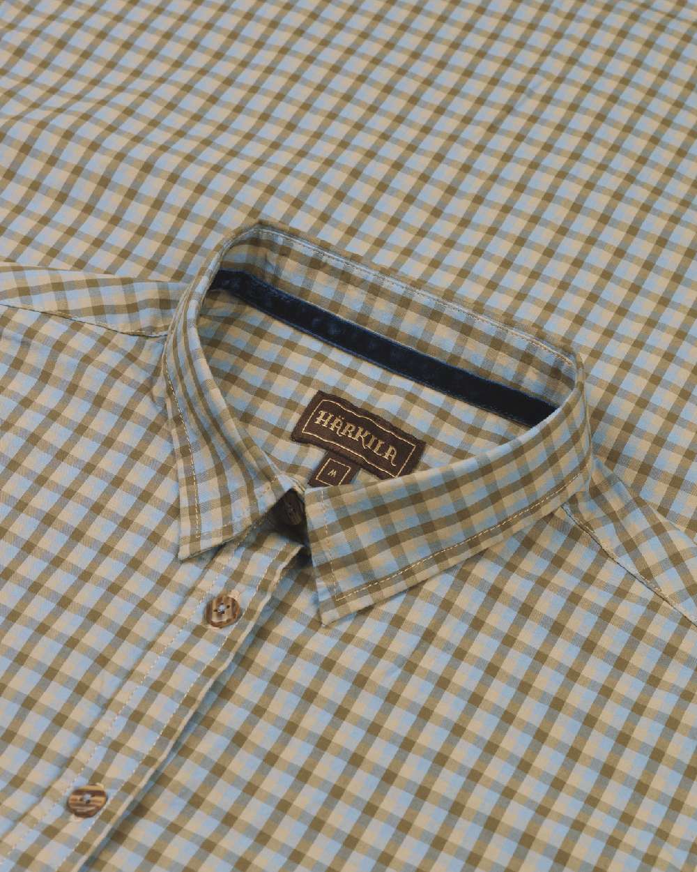Heritage Blue Check Coloured Harkila Selja Lady Long Sleeved Shirt on white background #colour_heritage-blue-check