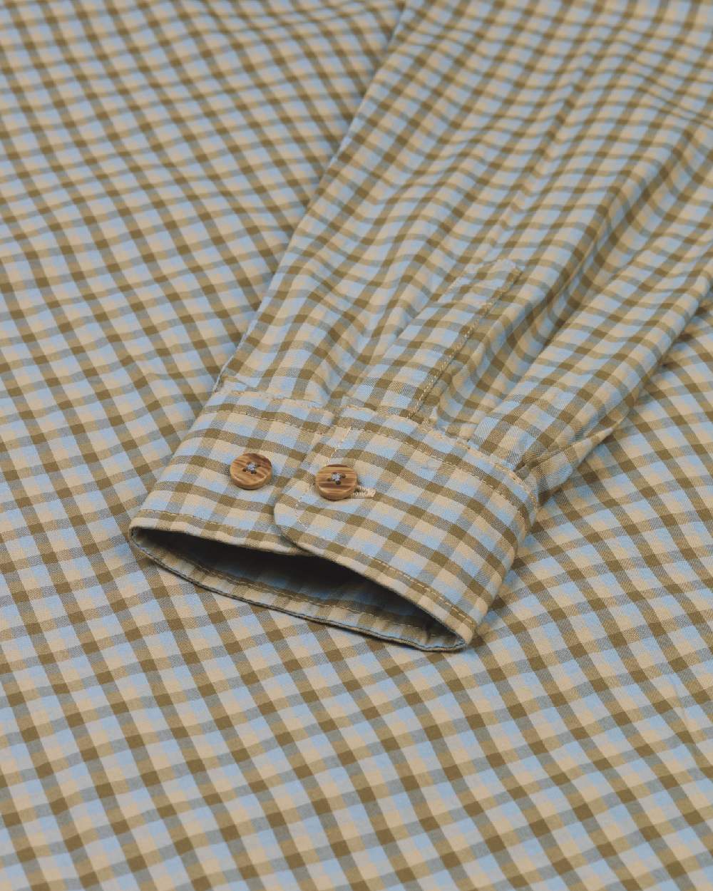 Heritage Blue Check Coloured Harkila Selja Lady Long Sleeved Shirt on white background #colour_heritage-blue-check