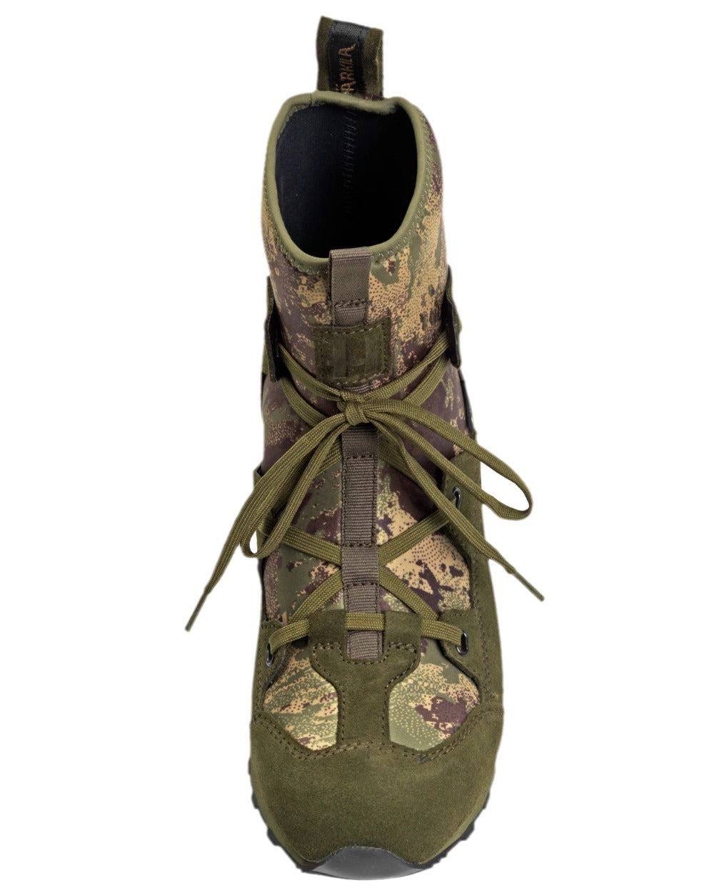 AXIS Forest Coloured Harkila Stalking Sneaker GTX Boots on outdoor background #colour_axis-forest