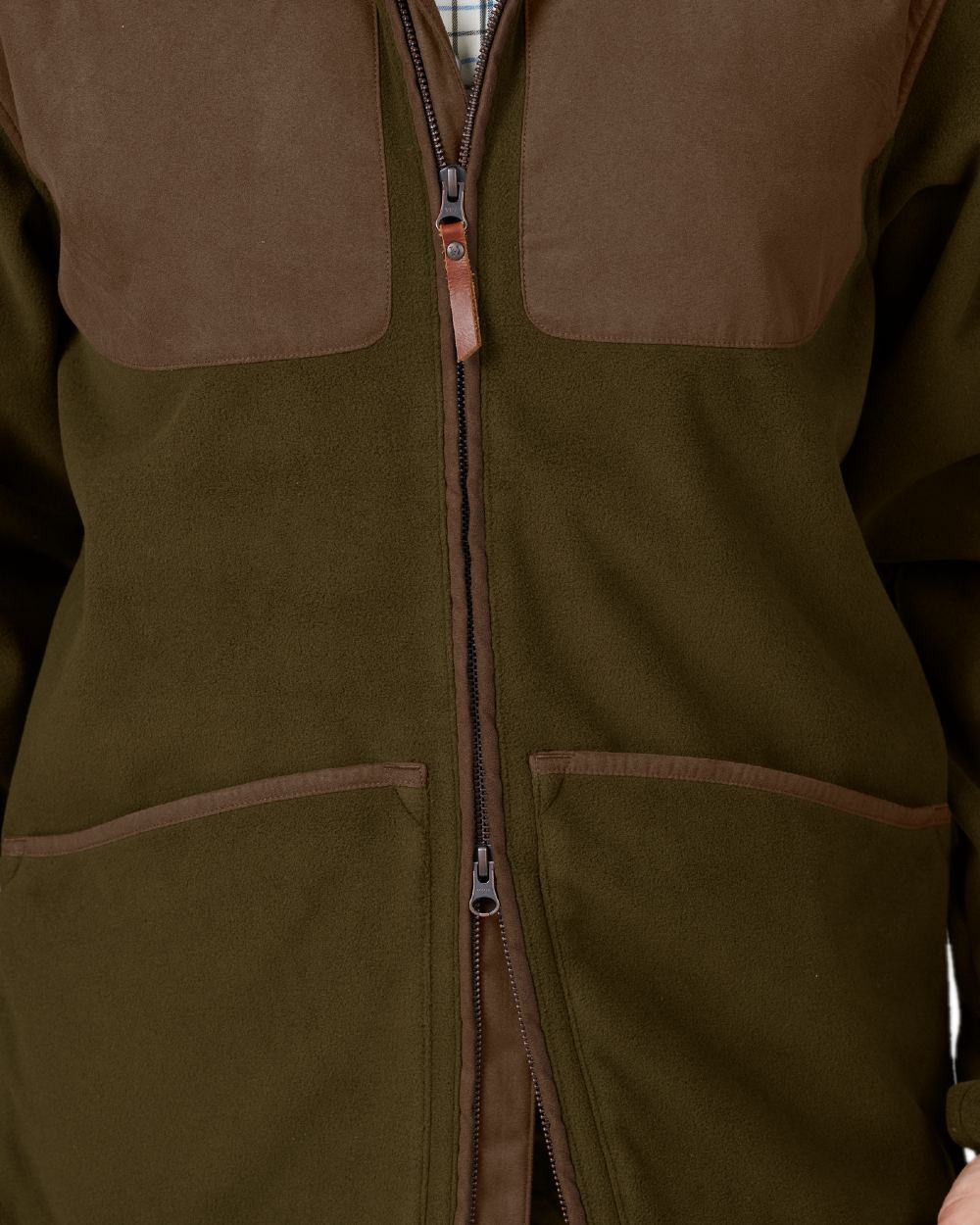 Willow Green Coloured Harkila Stornoway Active Shooting HSP Jacket on white background #colour_willow-green