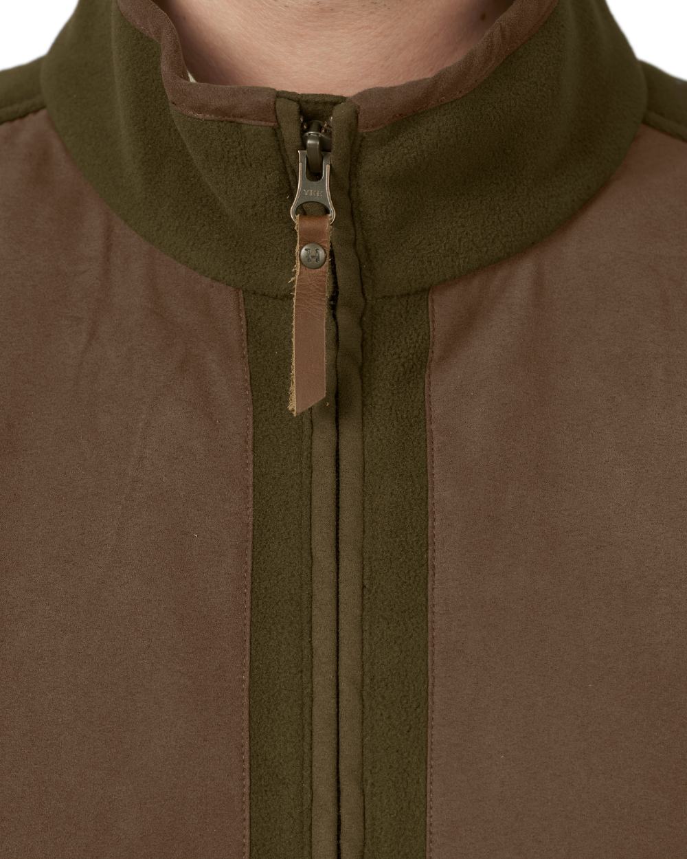 Willow Green Coloured Harkila Stornoway Active Shooting HSP Jacket on white background #colour_willow-green