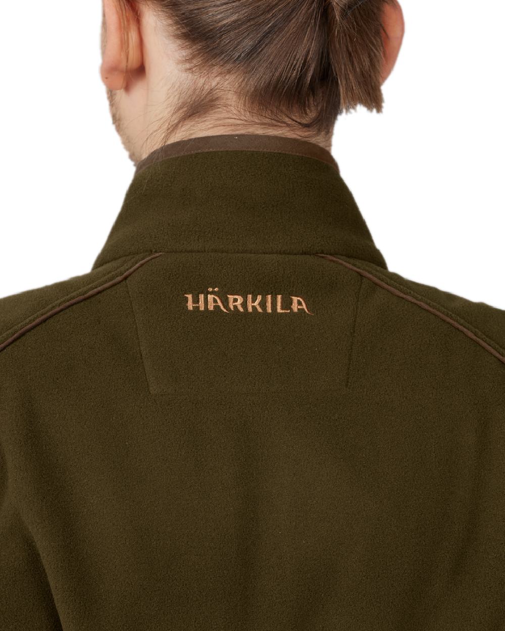 Willow Green Coloured Harkila Stornoway Active Shooting HSP Jacket on white background #colour_willow-green