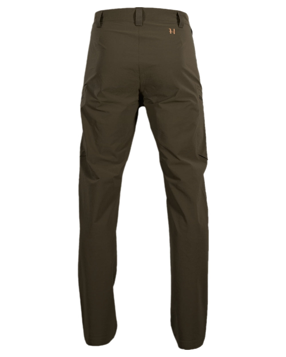Willow Green Coloured Harkila Trail Trousers on white background #colour_willow-green