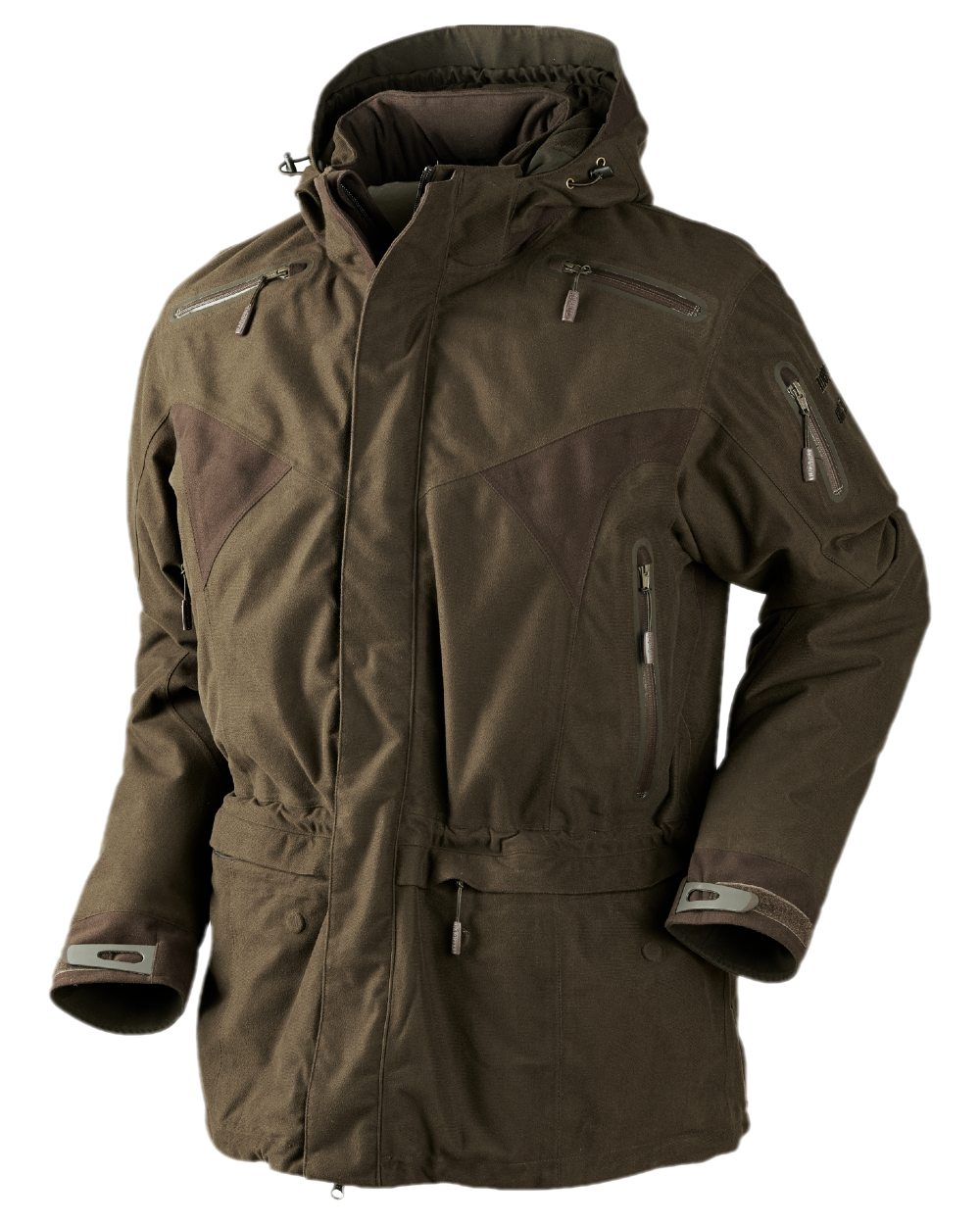 Hunting Green Coloured Harkila Visent Jacket on white background #colour_hunting-green