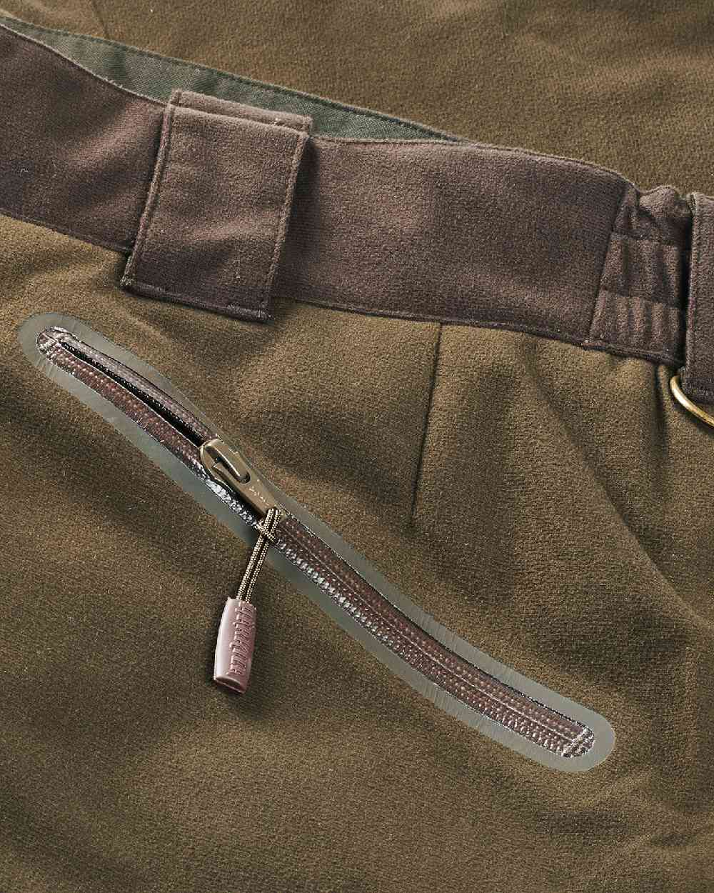 Hunting Green Coloured Harkila Visent Trousers on white background #colour_hunting-green