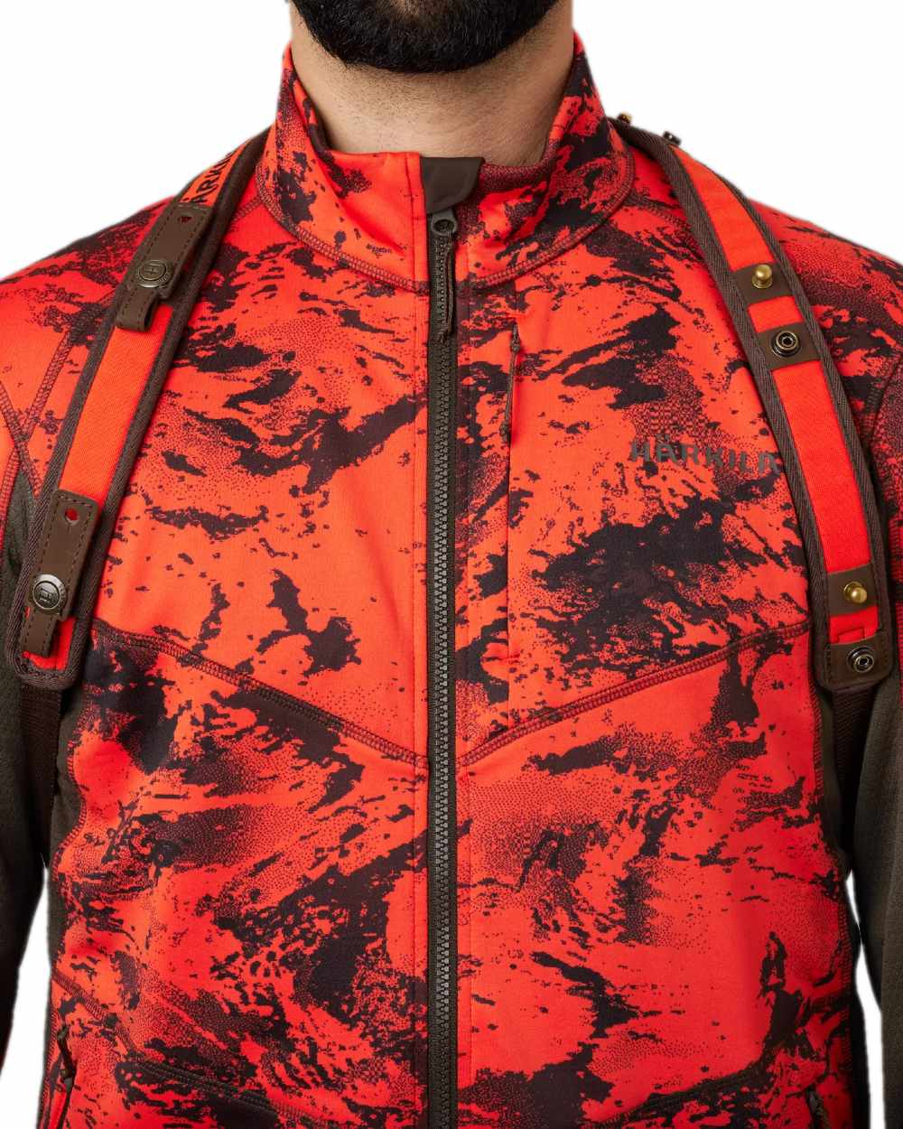 Orange Blaze Coloured Harkila Wildboar Pro Rifle Sling on white background #colour_orange-blaze