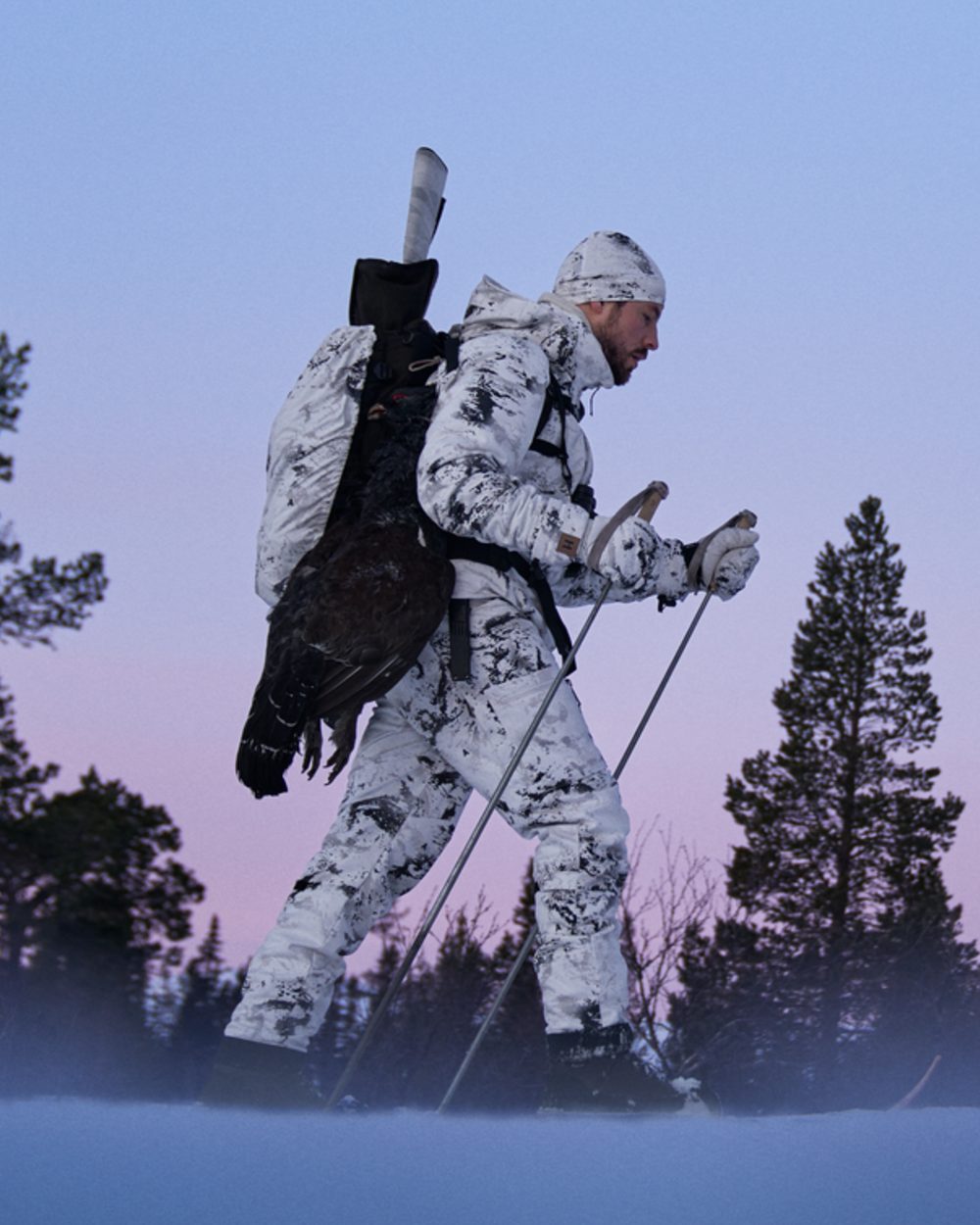 AXIS Snow Coloured Harkila Winter Active WSP Jacket on snow background #colour_axis-snow