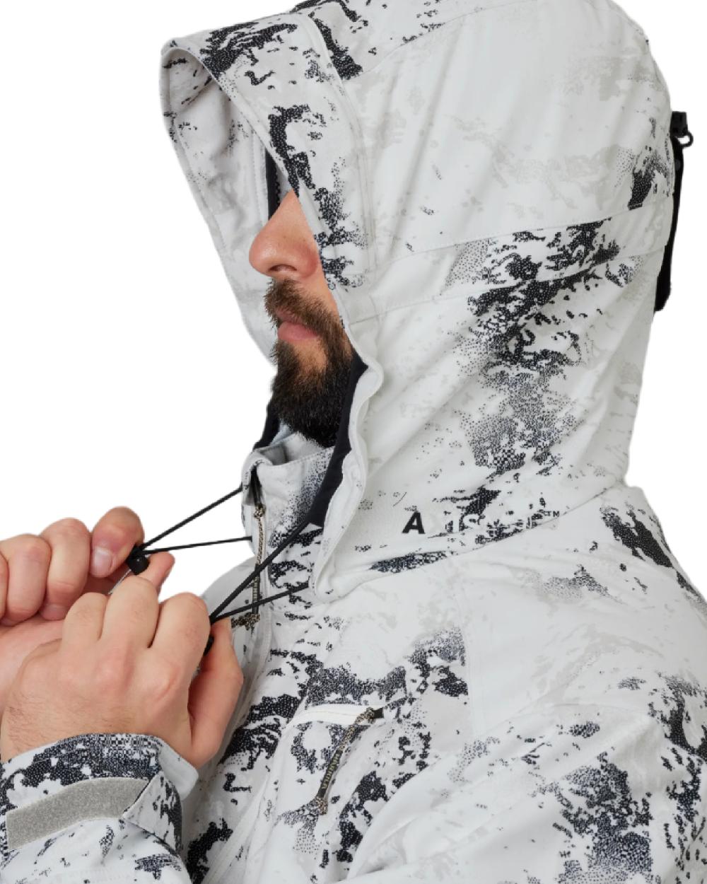 AXIS Snow Coloured Harkila Winter Active WSP Jacket on white background #colour_axis-snow