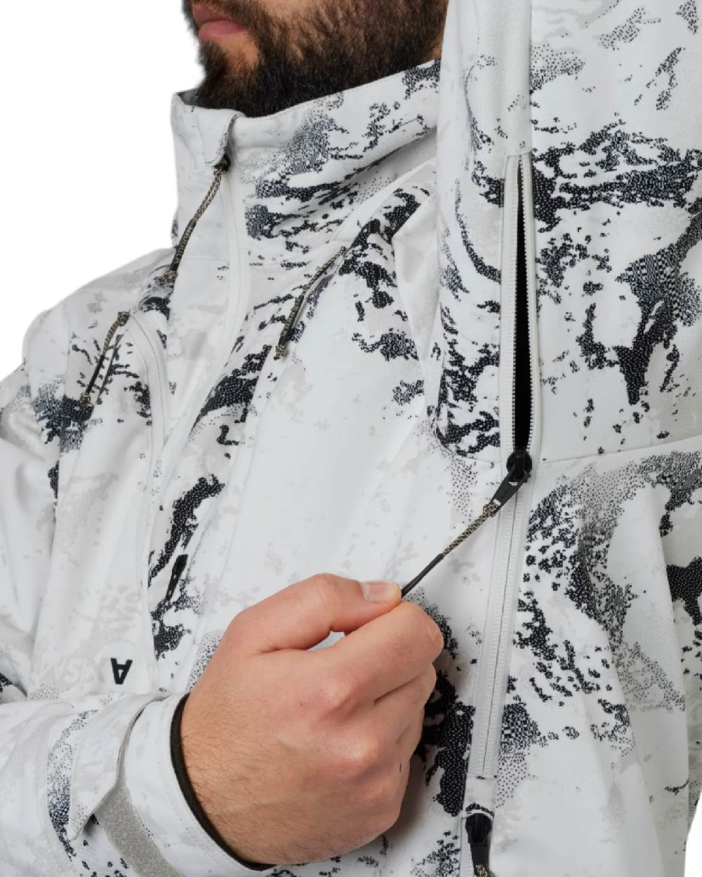 AXIS Snow Coloured Harkila Winter Active WSP Jacket on white background #colour_axis-snow