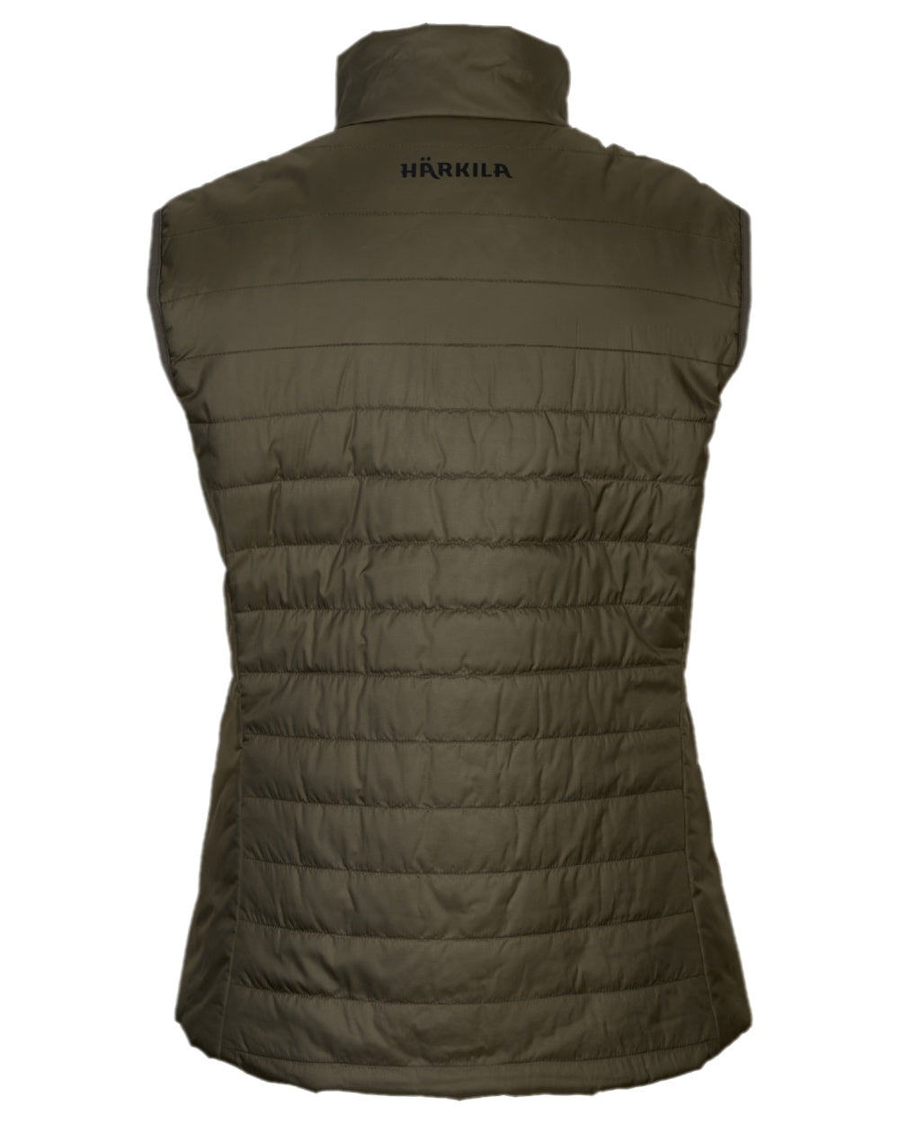 Willow Green Arabian Spice Coloured Harkila Womens Kalix HSP Waistcoat on blurry background #colour_willow-green-arabian-spice