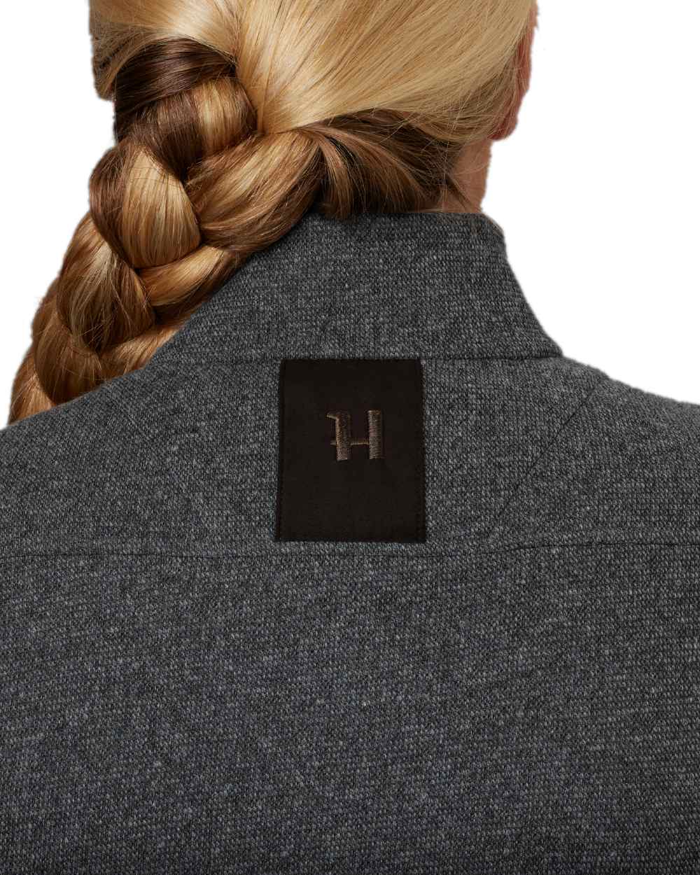 Slate Grey Coloured Harkila Womens Metso Full Zip Fleece Jacket on white background #colour_slate-grey