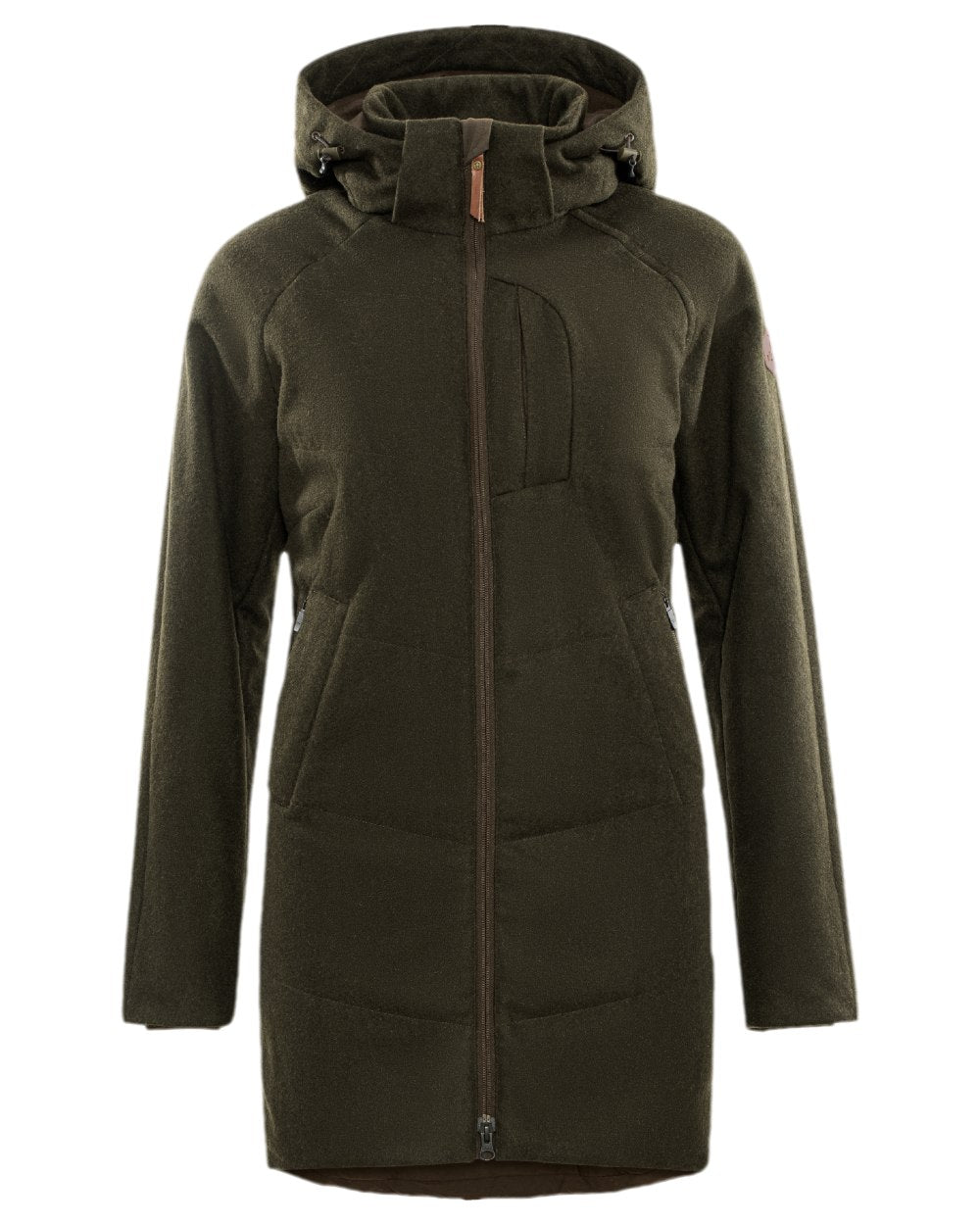 Willow Green Coloured Harkila Womens Metso Winter Jacket on white background #colour_willow-green