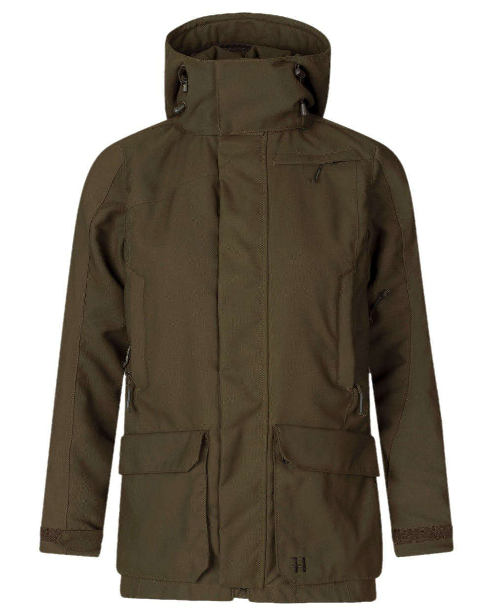 Willow Green Coloured Harkila Womens Pro Hunter GTX Jacket on white background #colour_willow-green