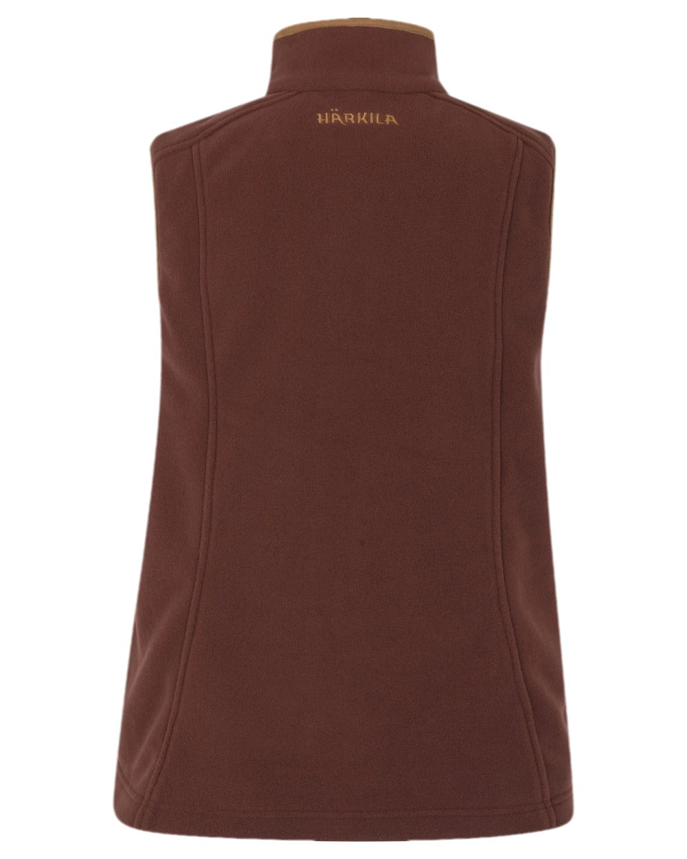 Burgundy Coloured Harkila Womens Sandhem 200 Fleece Waistcoat on white background #colour_burgundy