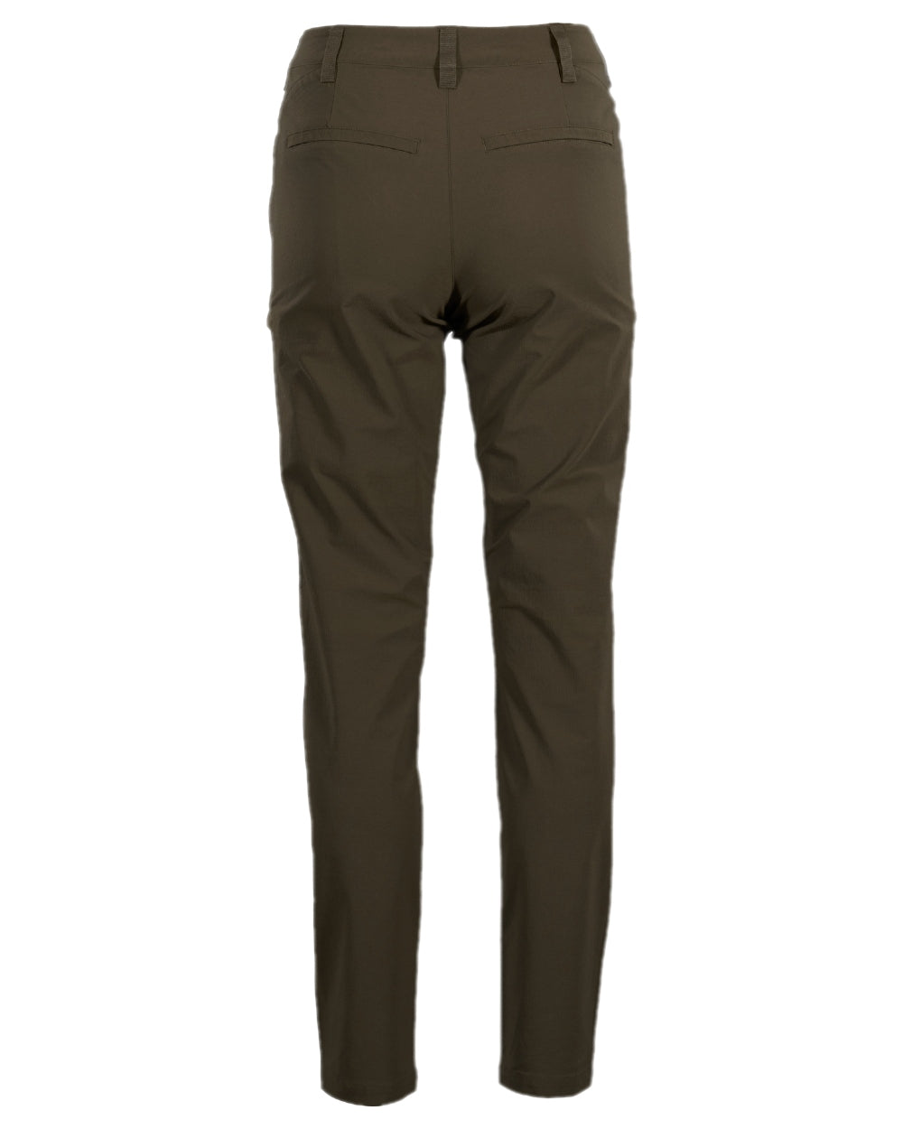 Willow Green Coloured Harkila Womens Trail Trousers on white background #colour_willow-green