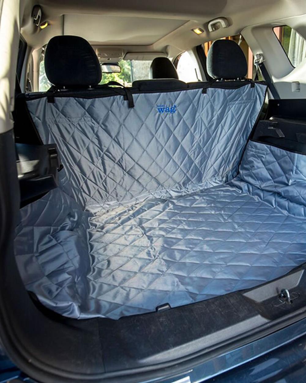 Grey Black coloured Henry Wag Car Boot 'N' Bumper Protector on car background #colour_grey-black